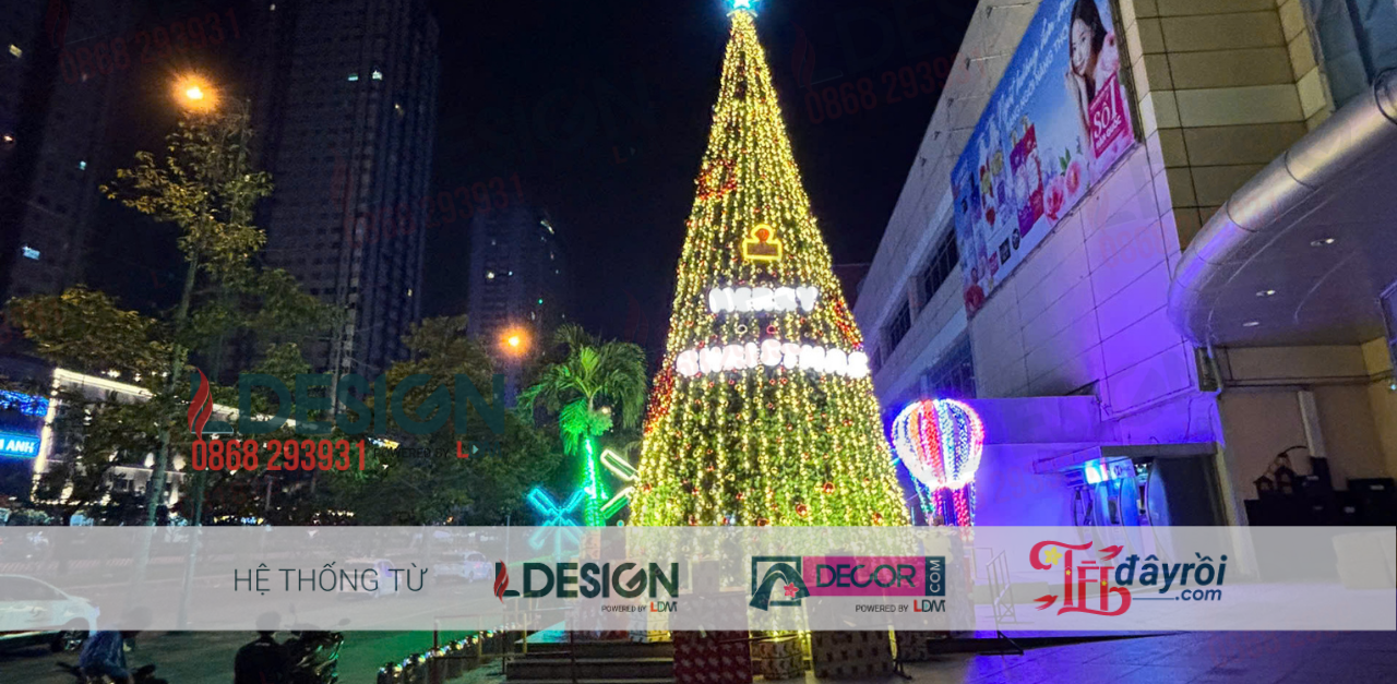 Thi Công Cây Thông Noel Khổng Lồ Tại Lotte Mart Nam Sài Gòn – Quận 7