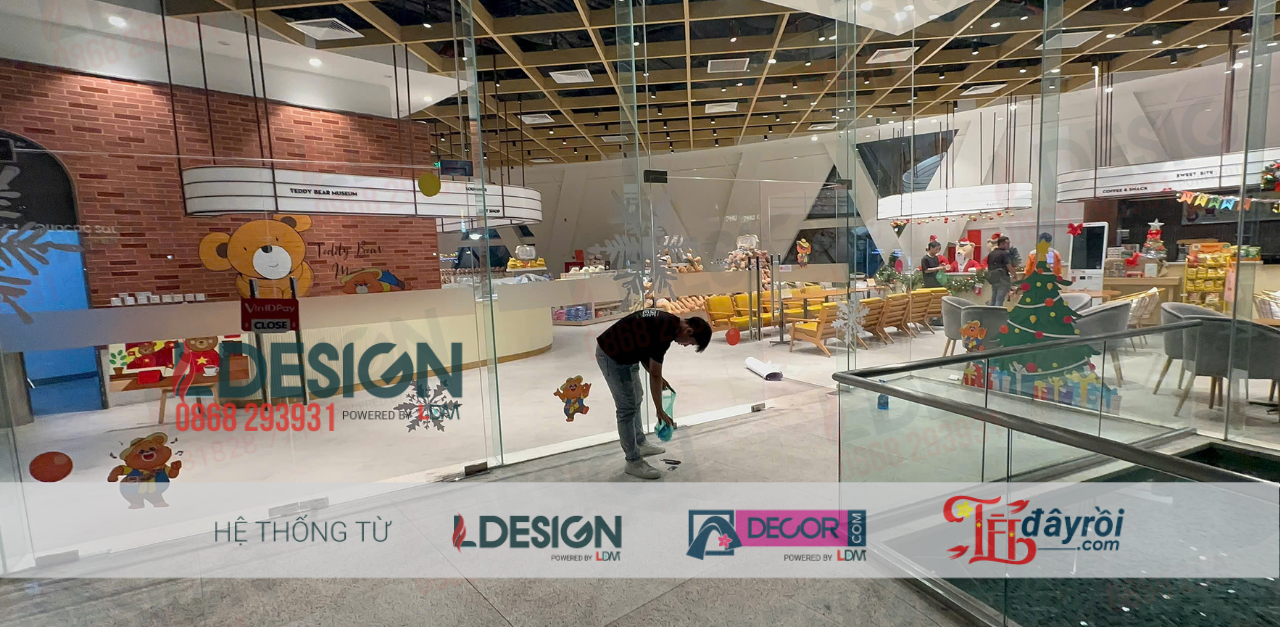 Thi Công Dán Kính Bảo Tàng Gấu – Vinpearl Phú Quốc