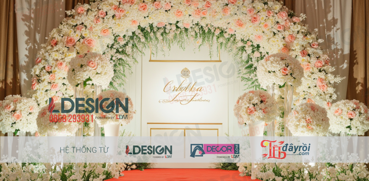 Không Gian Sự Kiện Đẳng Cấp Với Tiểu Cảnh Hoa Tươi Sang Trọng