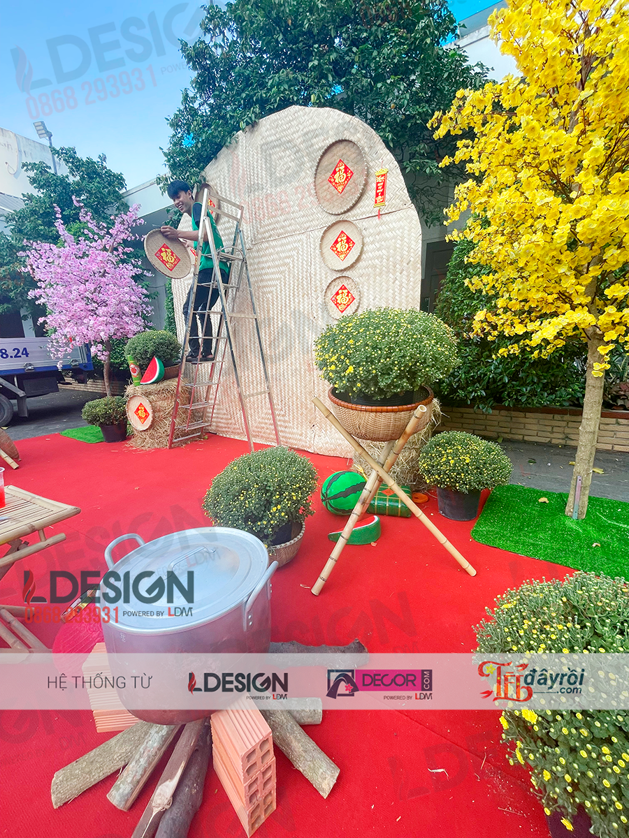 Trang trí Tết văn phòng Cấp Nước Tân Hoà Đông