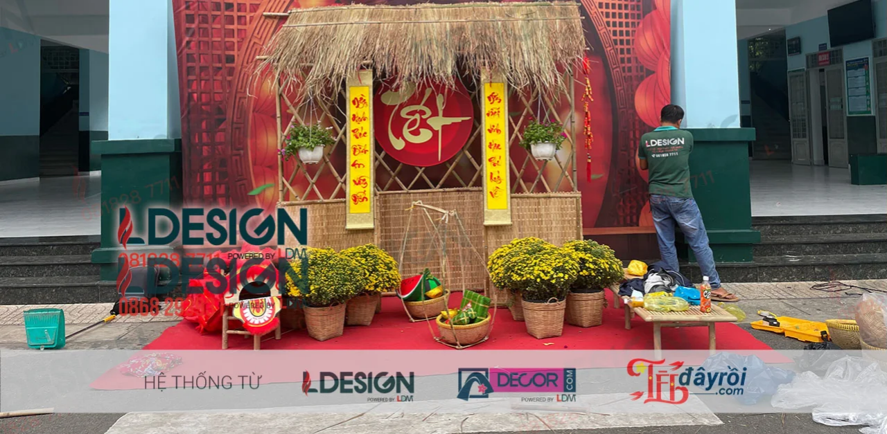 Trang Trí Tiểu Cảnh Tết 2026 Cho Công Viên, Quán Cafe, Khu Dân Cư