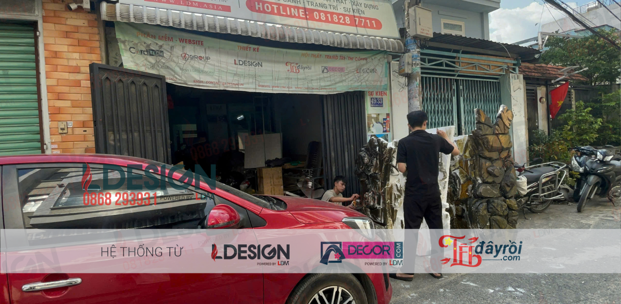 Hang đá noel bằng xốp