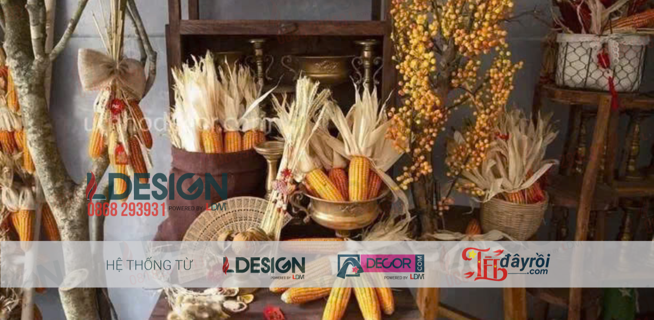 Bắp đỏ trang trí Tết