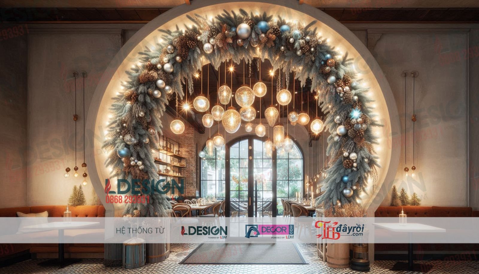 Trang trí Giáng sinh phong cách hiện đại