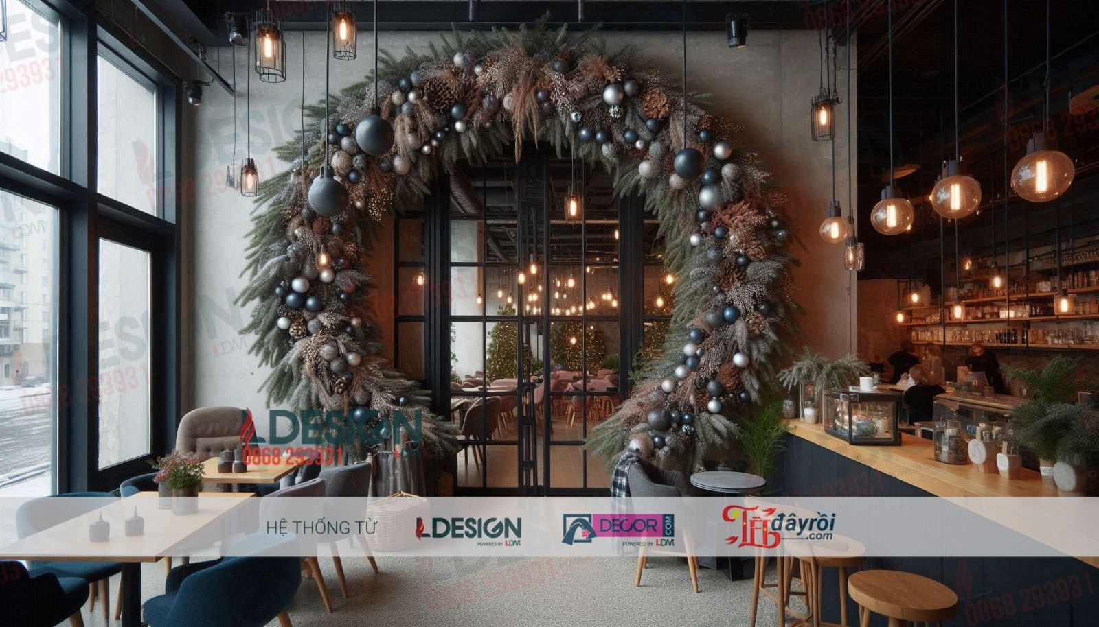 Trang trí Giáng sinh phong cách hiện đại