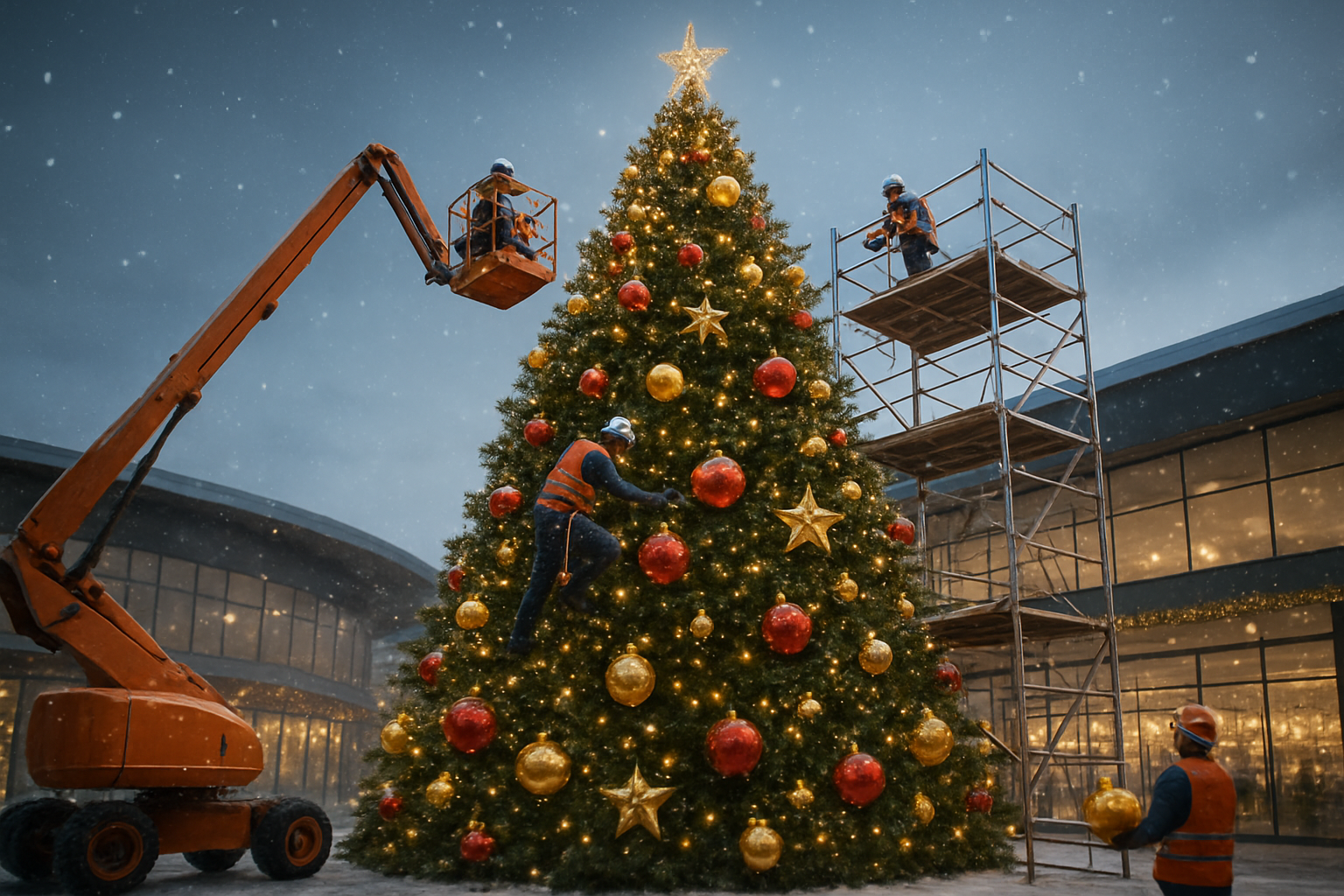 Cho thuê cây thông Noel khổng lồ giá tốt, thi công trọn gói