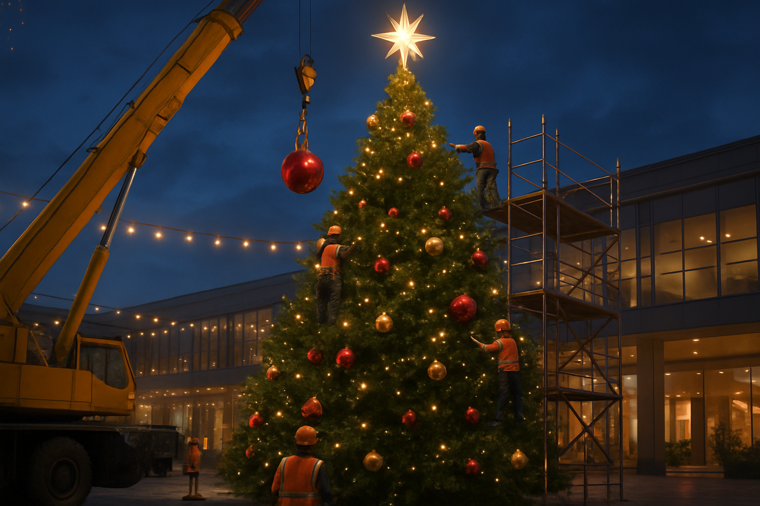 Cho thuê cây thông Noel 5m: Giải pháp trang trí nổi bật mùa lễ hội