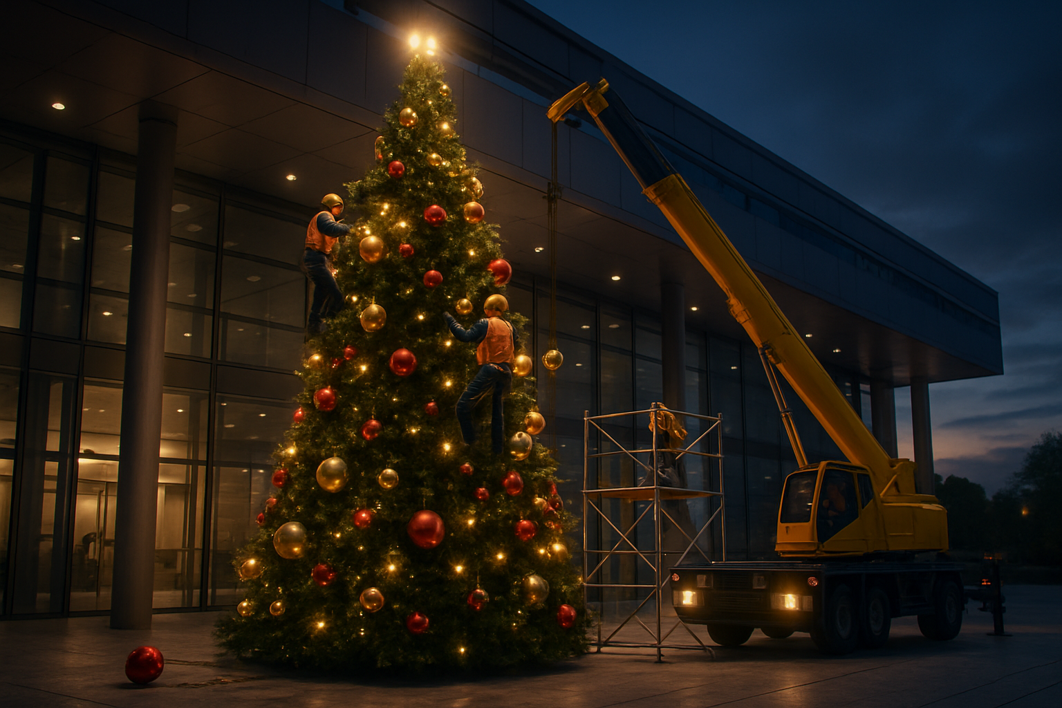 Cho thuê cây thông Noel 9m: Giải pháp trang trí nổi bật