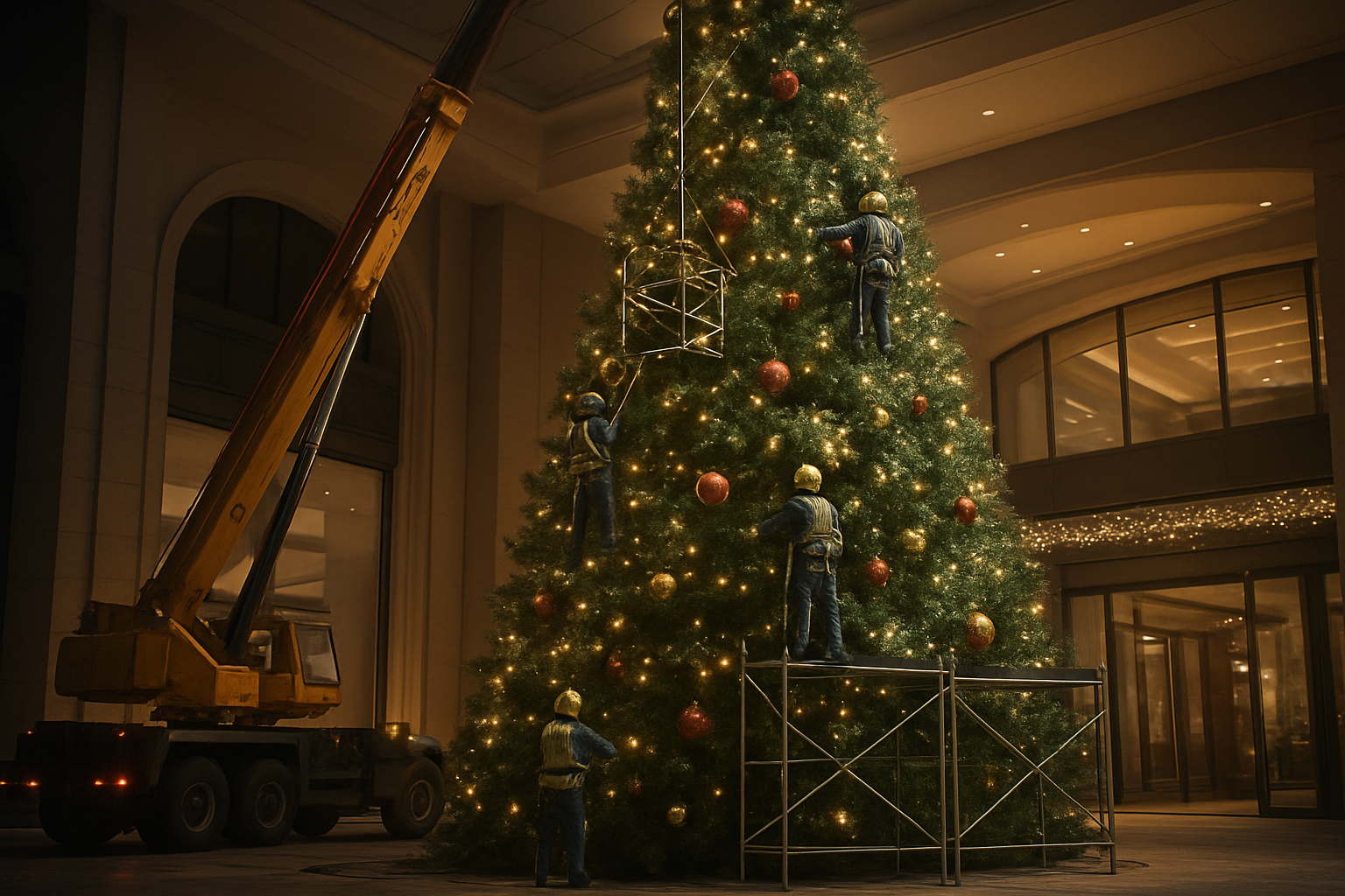 Thi công cây thông Noel 5m: Báo giá, quy trình và lưu ý