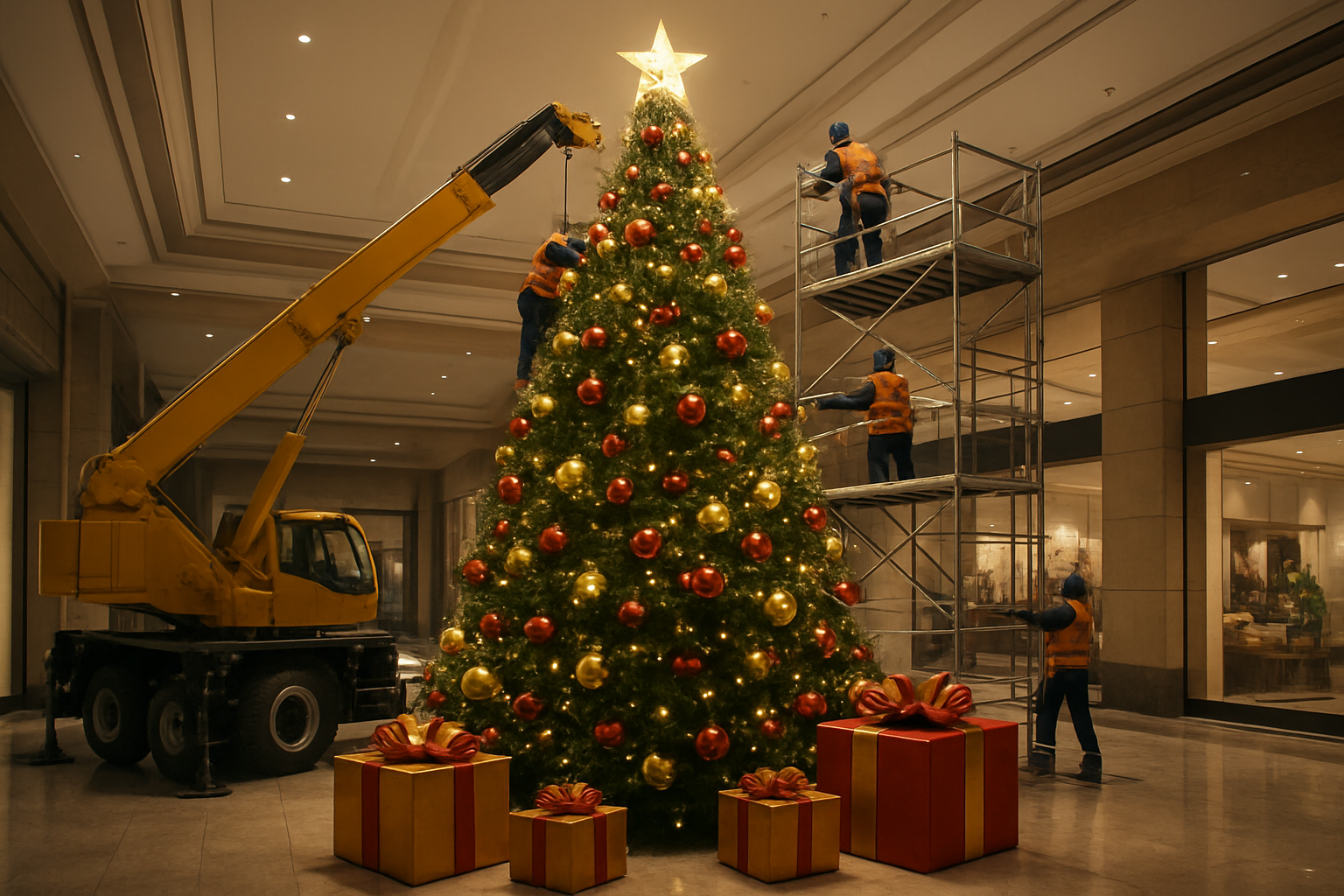 Thiết kế thi công cây thông Noel 6m trọn gói, ấn tượng