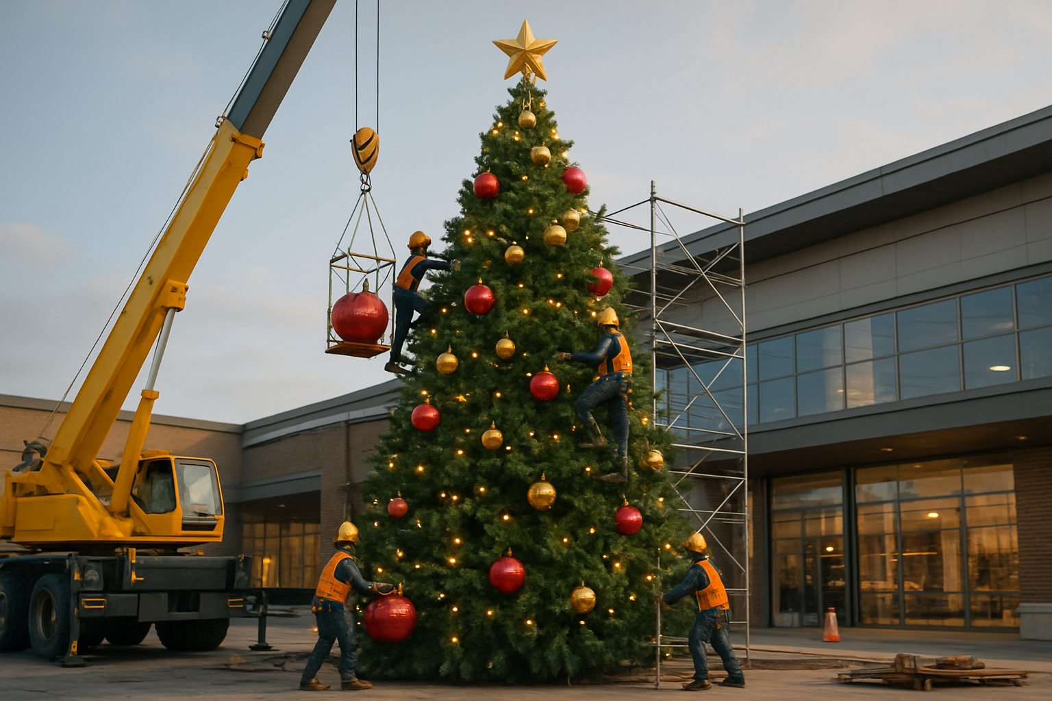Thiết kế thi công cây thông Noel 9m trọn gói