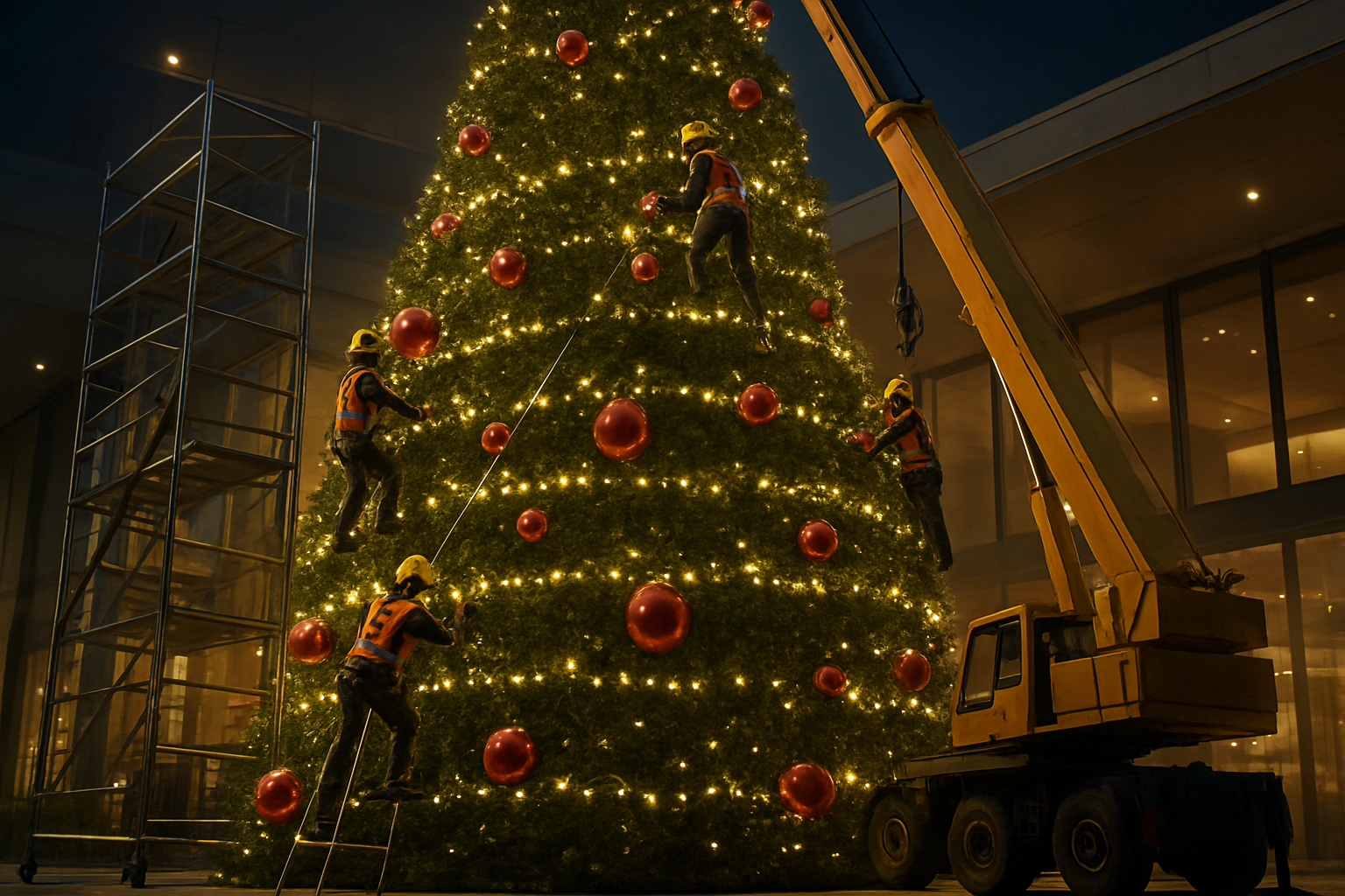Thiết kế thi công cây thông Noel 12m trọn gói